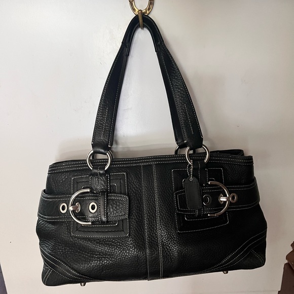 Rare classic Coach bag w/ pebbled leather *AUTHENTIC* - Picture 2 of 15